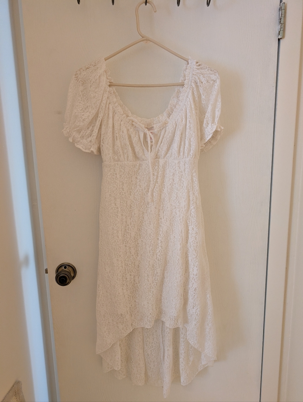 No Boundaries Juniors Size 11-13 High-low White Lace Dress